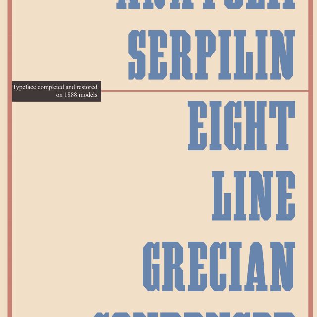 ASerpilin Eight Line Grecian Condensed FONT