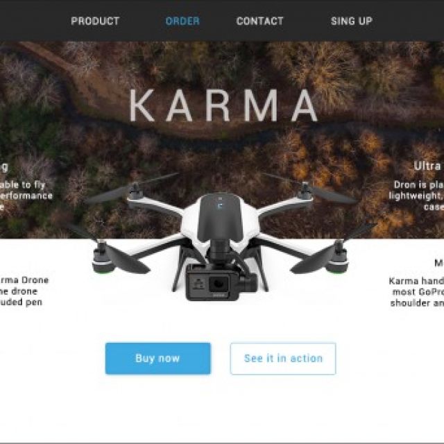 Landing Page KARMA DRON