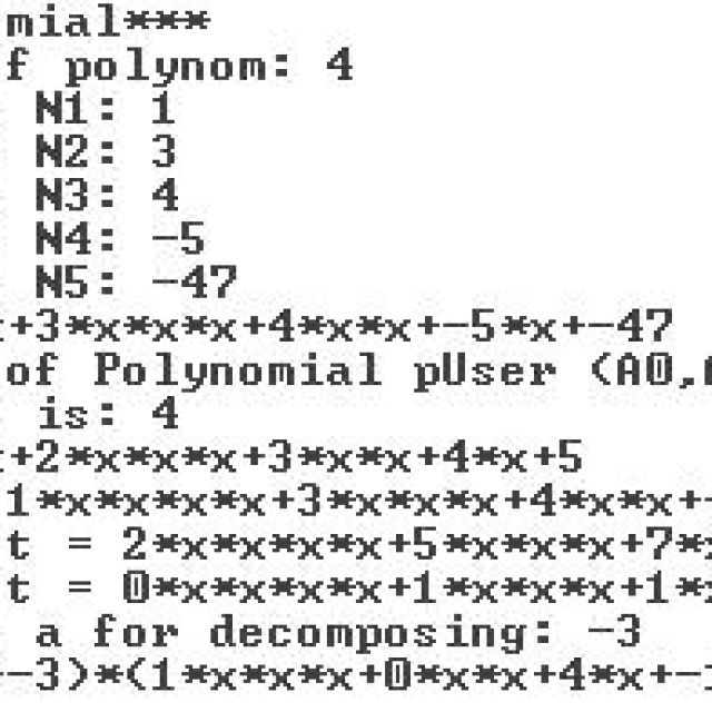   Polynomial  C++ 