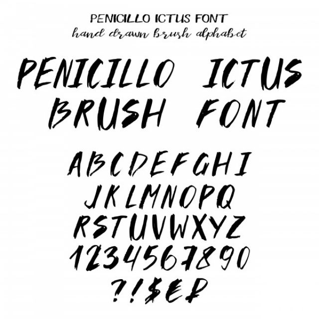 Penicillo Ictus brush font