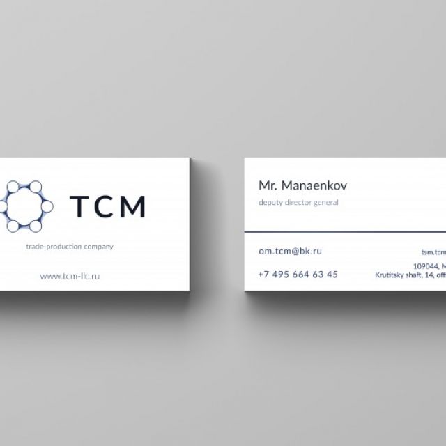 Business cards TCM LLC