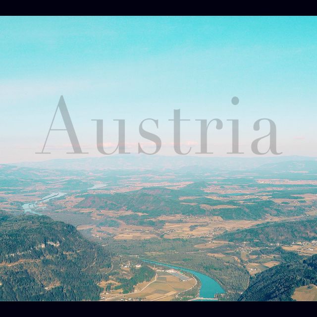 Vienna 2017. Helicopter flight over Austrian Alps. 4K.