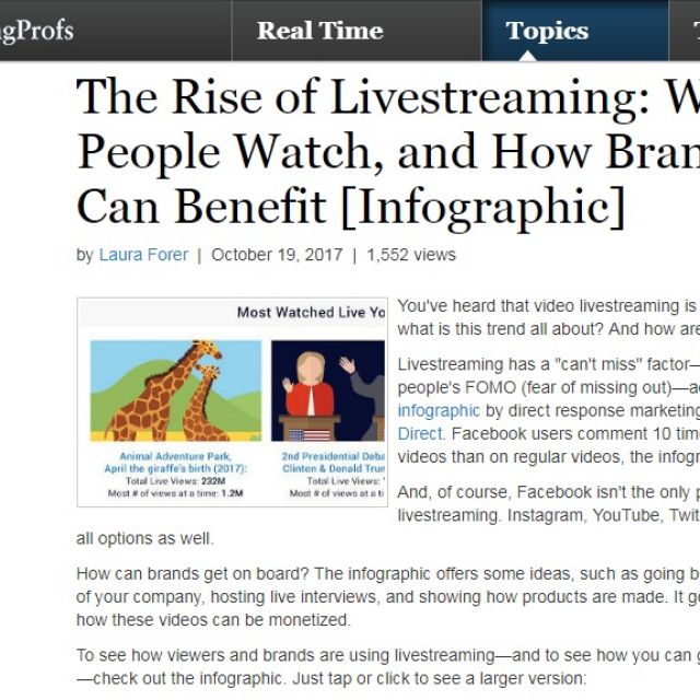 The Rise of Livestreaming