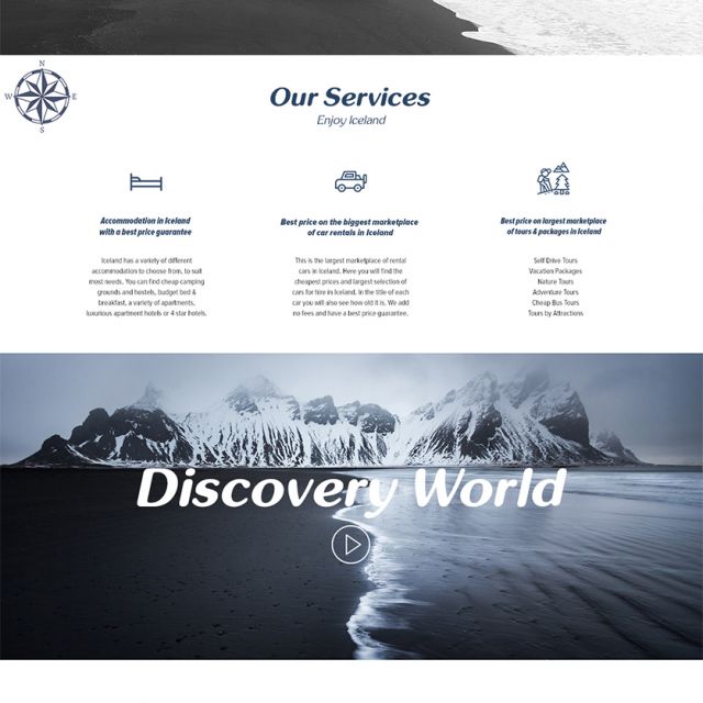 Landing Page "ICELAND"