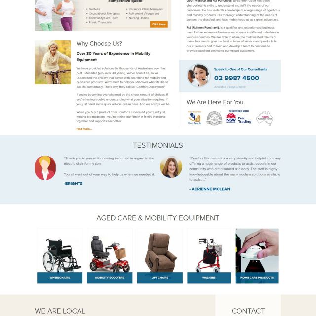 Aged-Care & Mobility Equipment Sydney | Comfort Discovered