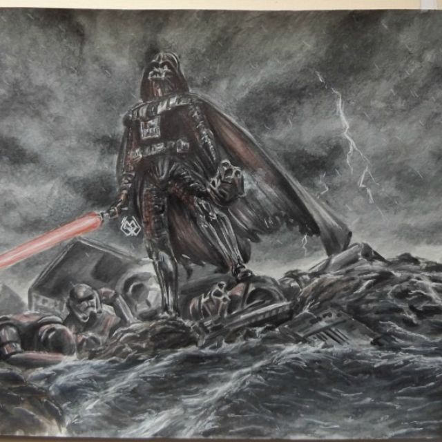Darth Vader in Watercolor