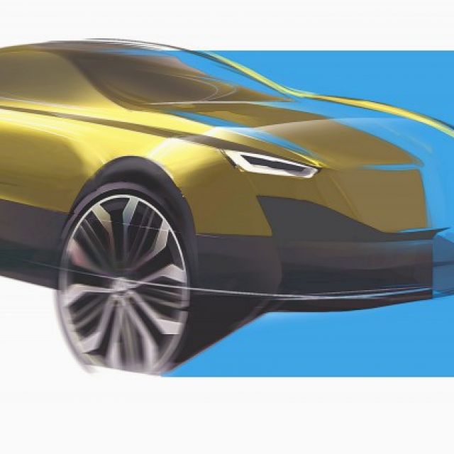  Tesla Electric SUV Sketch
