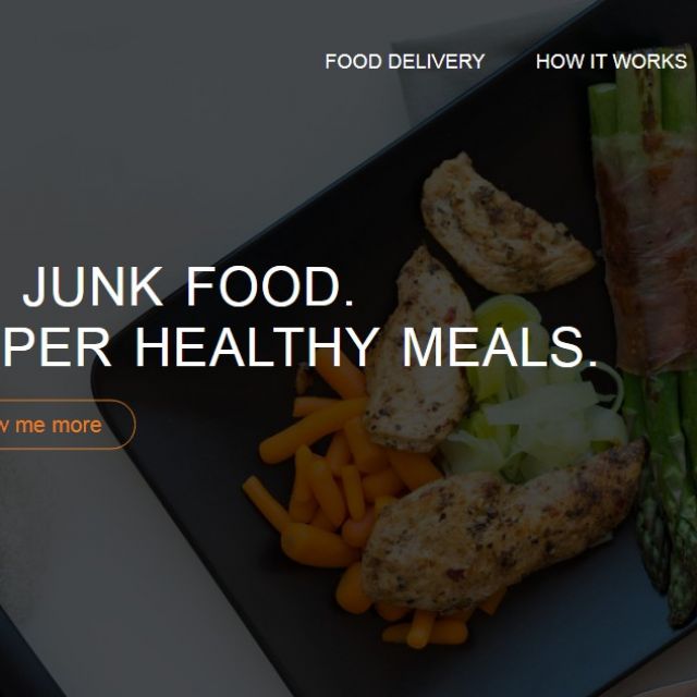 Landing page for food company