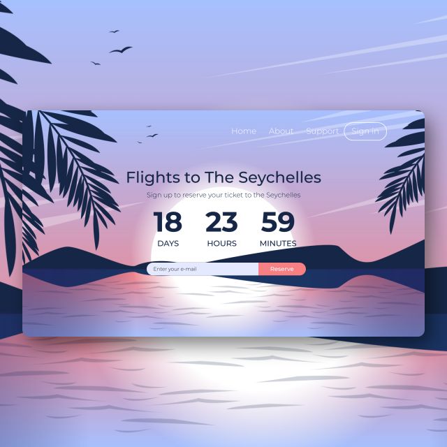Seychelles Tour. Landing Page