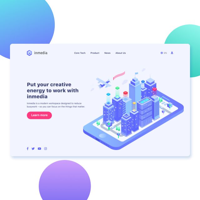 Inmedia. Landing Page