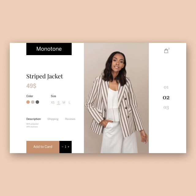 Monotone. E-commerce Shop