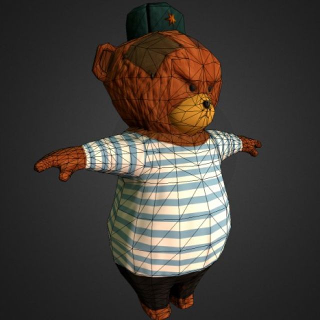 Low Poly  Teddy bear