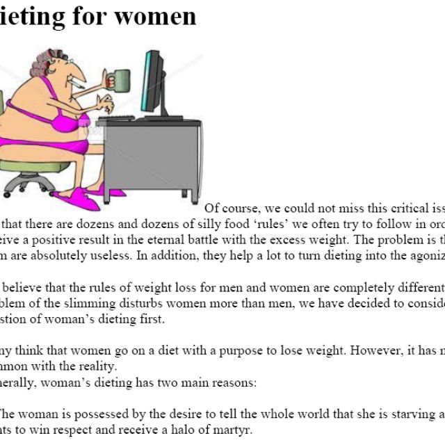 Dieting for women