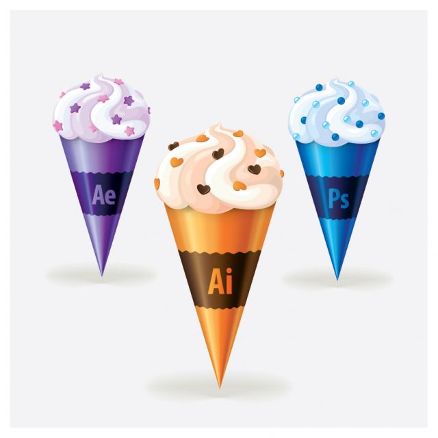 Ice cream vector icons