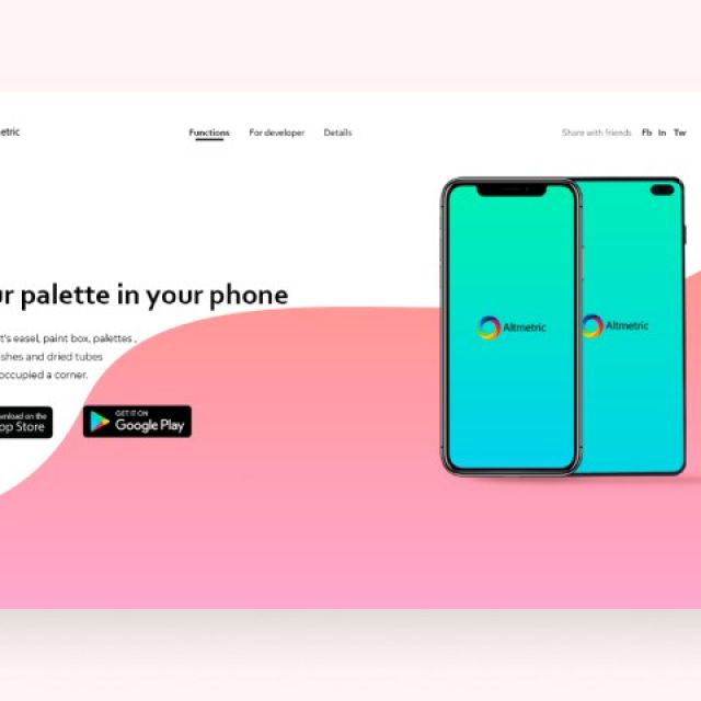 First screen for mobile app Landing page