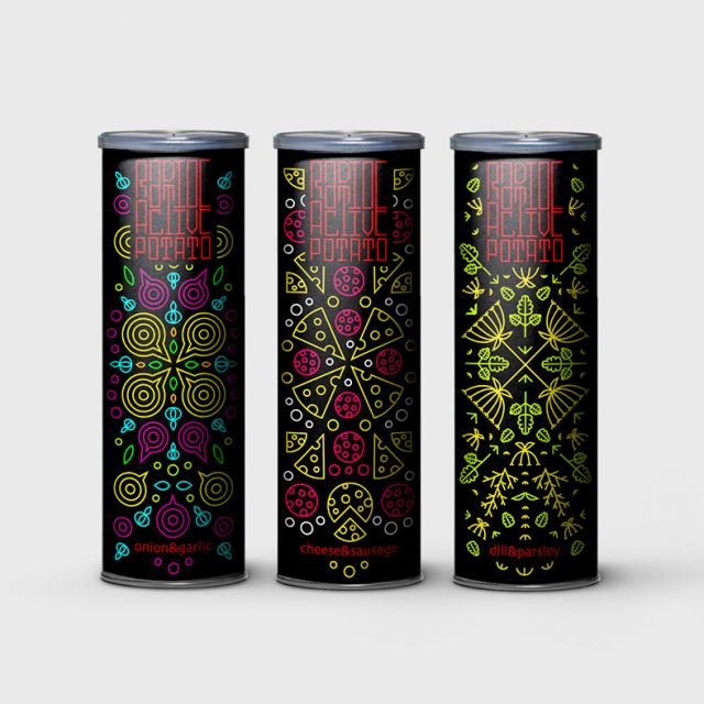 Radioactive chips. Packaging design