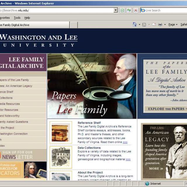 026 - Lee Digital Archive website