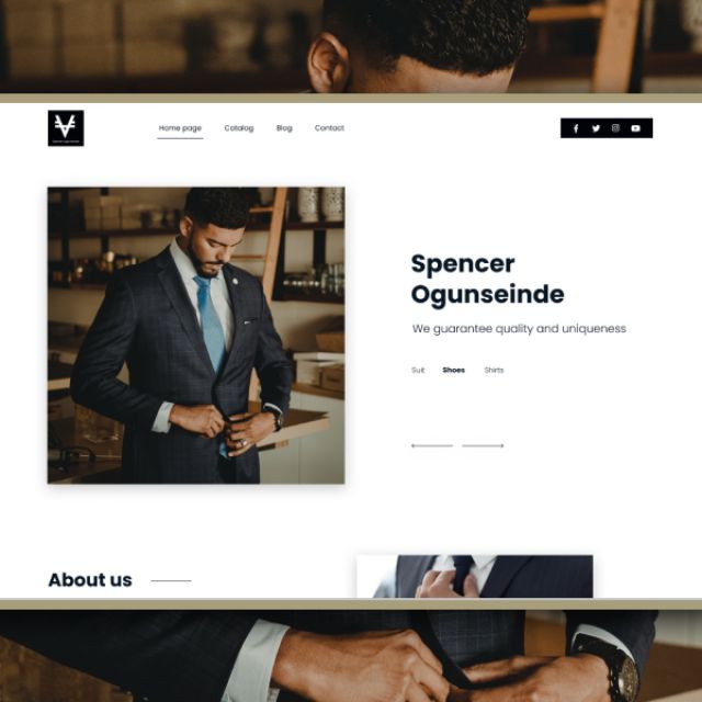 Spencer Ogunseinde - Website for men's design clothing