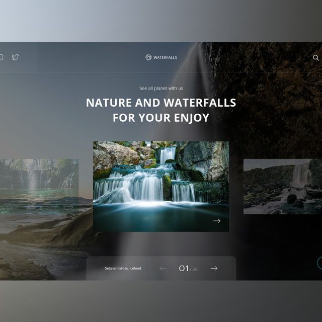 Landing page   company Waterfalls