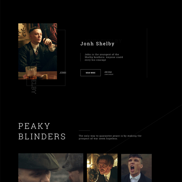  Landing Page Peaky Blinders