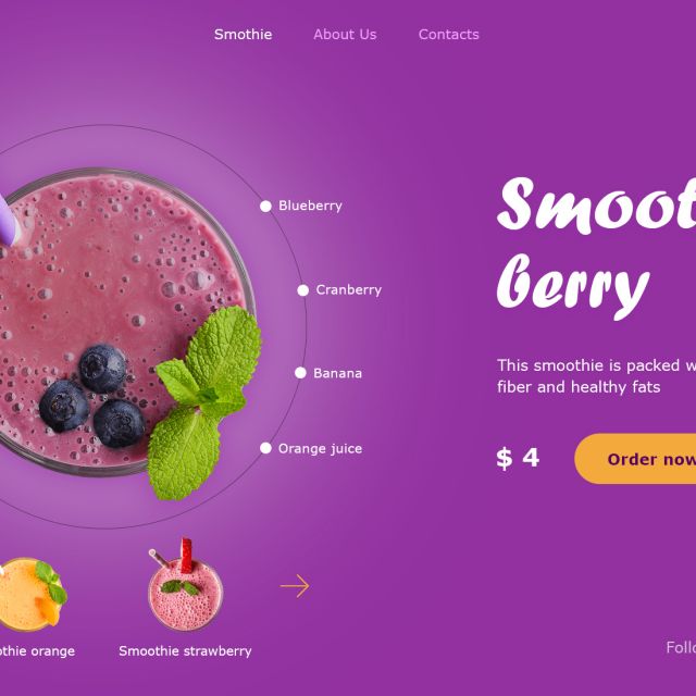  Smoothie berry concept |   