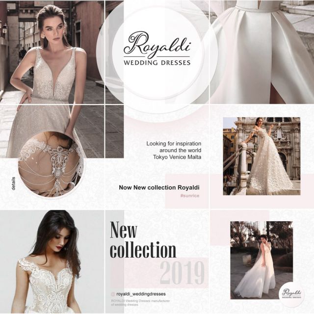 The design-concept for a wedding dresses manufacturer. Instagram