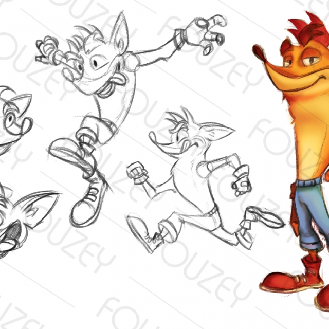 Crash Bandicoot sketch-concept