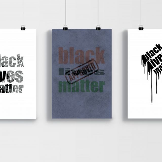 Black Lives Matter banners