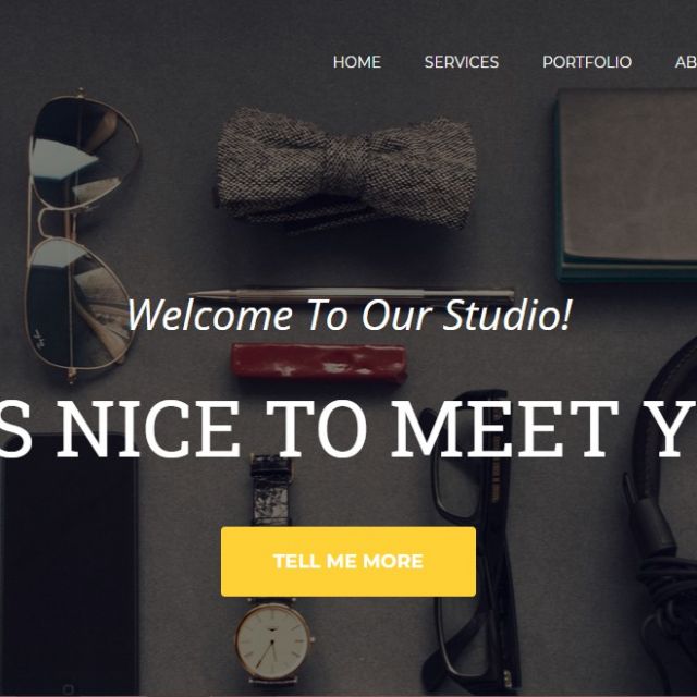 Golden one page web template