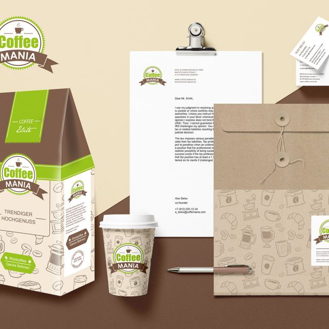 Package design and Branding Identity for Coffemania 