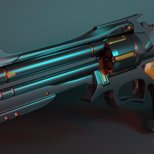 Cyberpunk revolver
