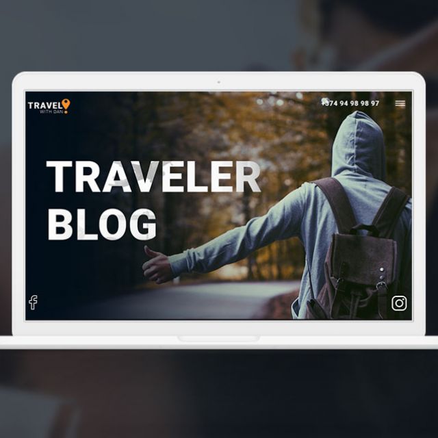 Traveler blog. Web design