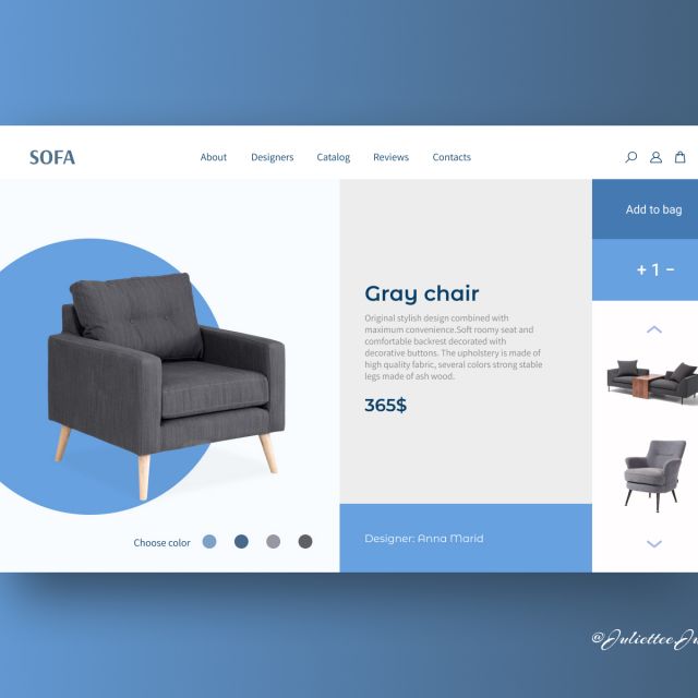 Website design for a furniture store