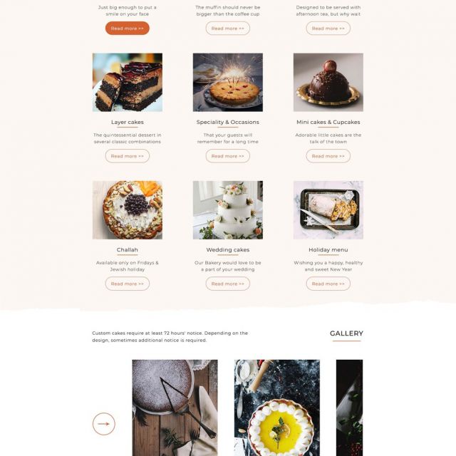 Bakery. Website. Redesign concept. Adobe Ps, Ai