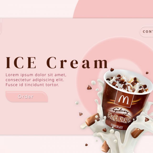 Landing Page for Ice CreamP