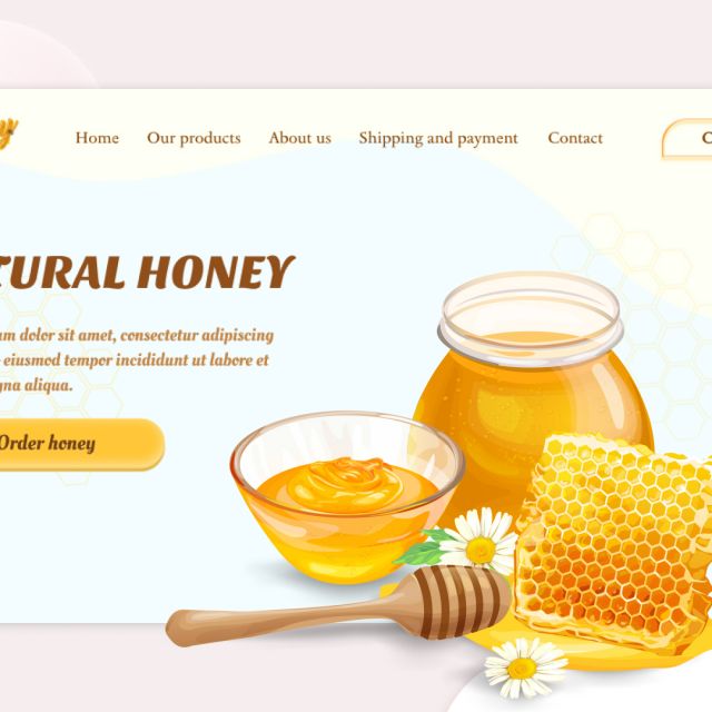 Landing Page for Natural Honey