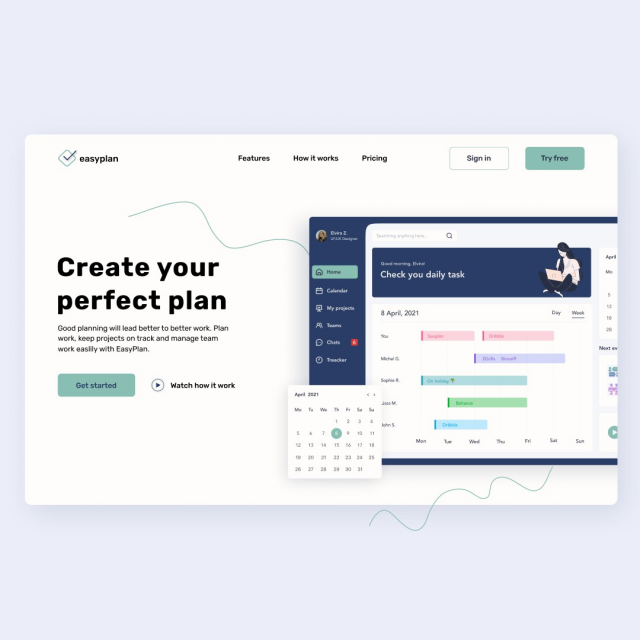 Easyplan  Landing Page  