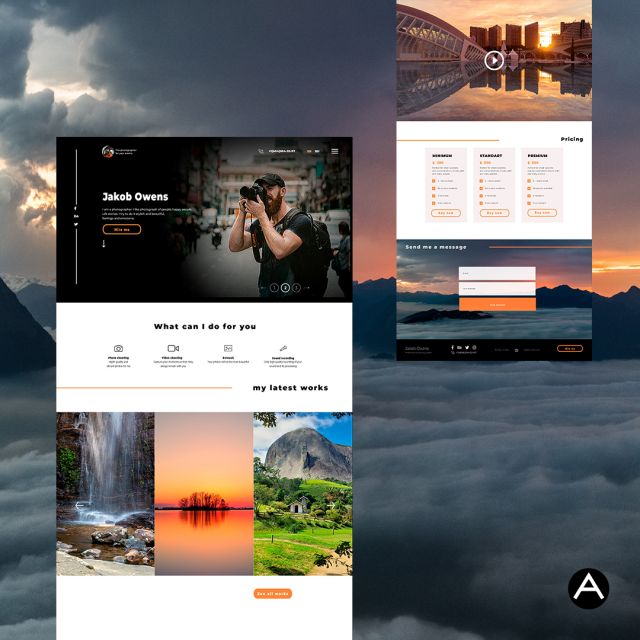 The photographer's landing page