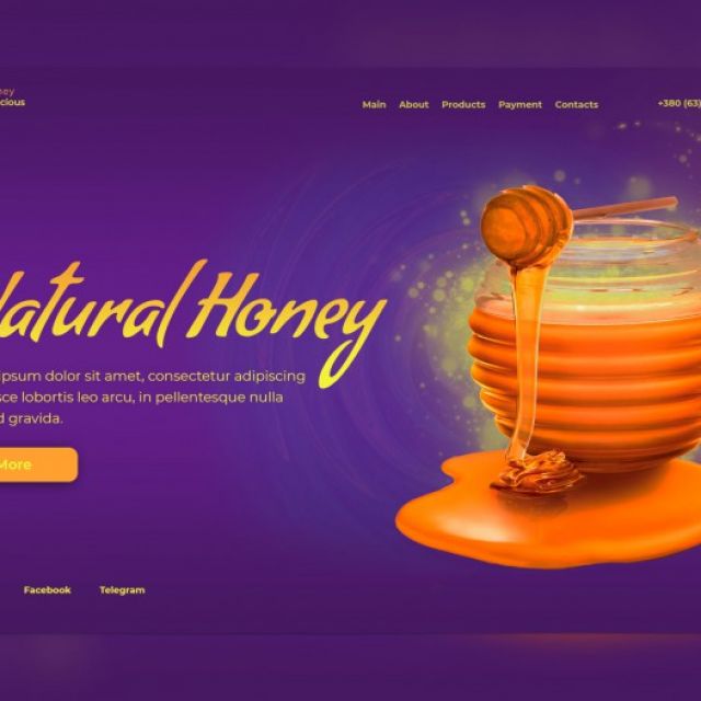 Landing Page -   "Honey Delicious"