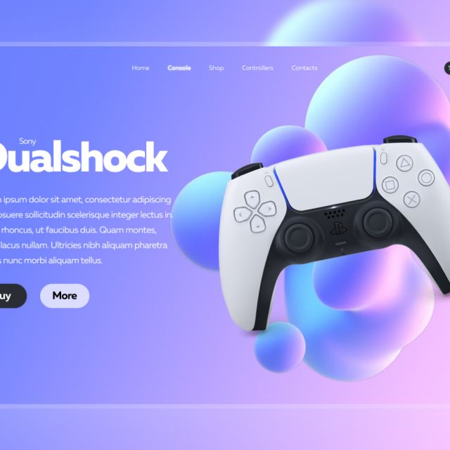 Дизайн сайта по продаже Dualshock 5