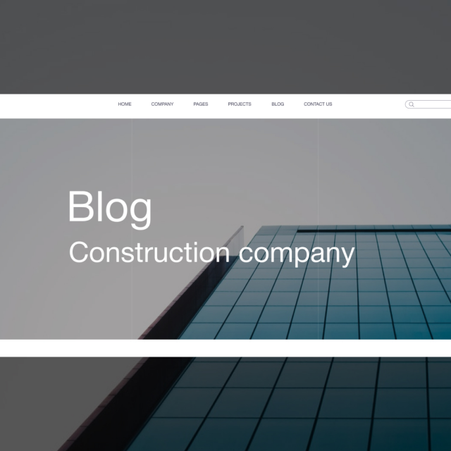  Blog | Construction company | Landing page | ui/ux