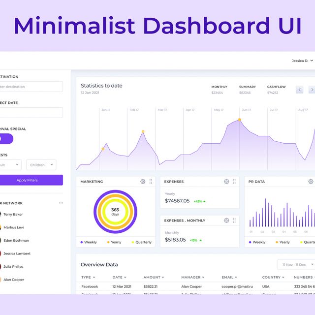 Minimalist Dashboard UI