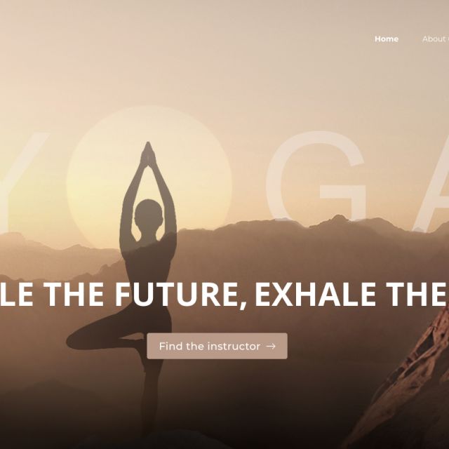 Landing Page "Yoga"