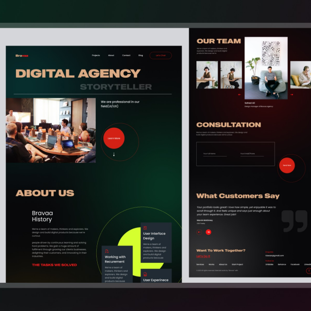 Landing Page,  Gigital Agency