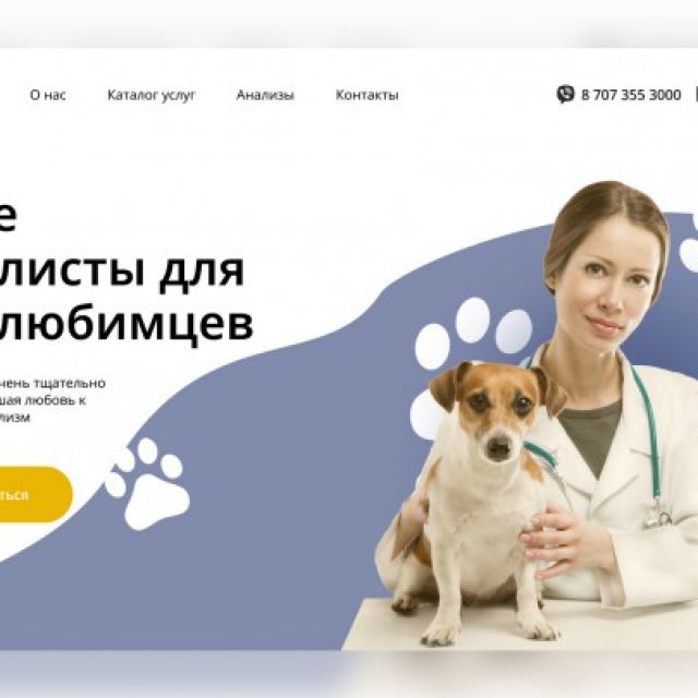 Website of the veterinary clinic