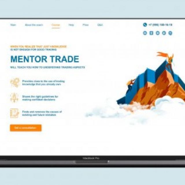 Landing page "Mentor Trade"