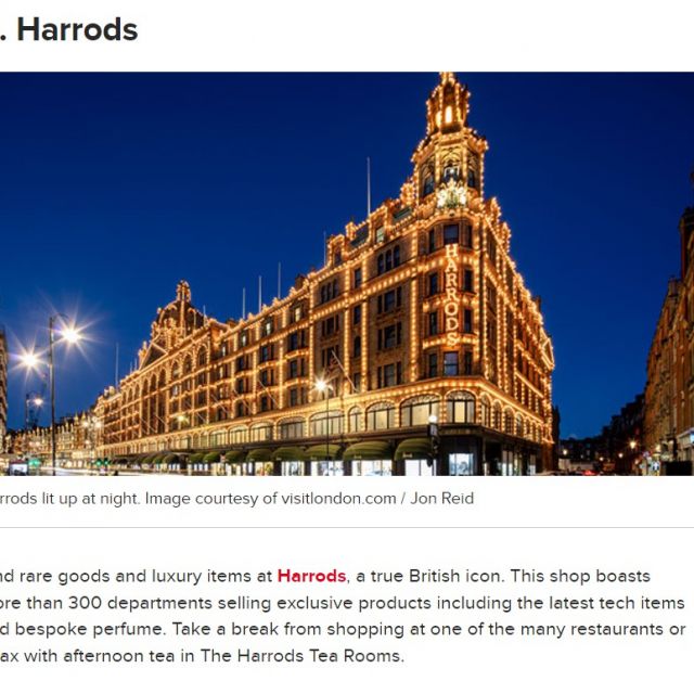 Best 10 London department stores