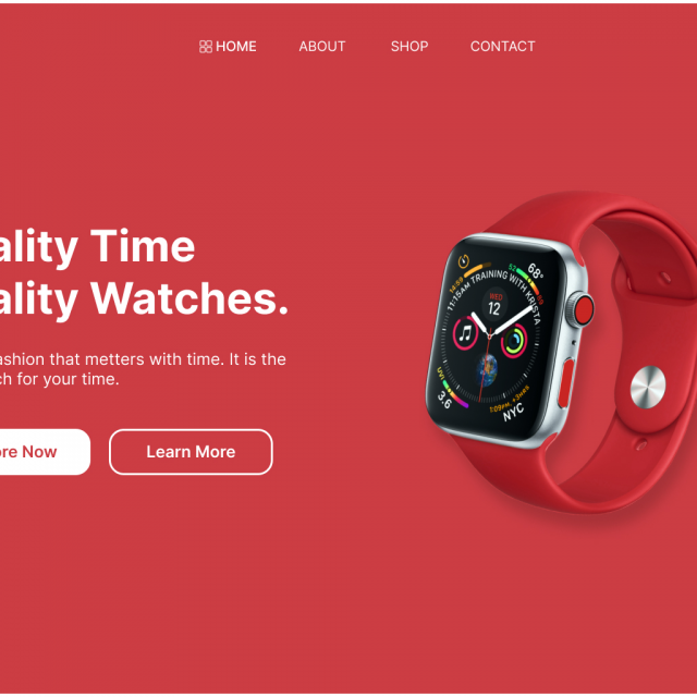 Landing Page (Smart Watch)