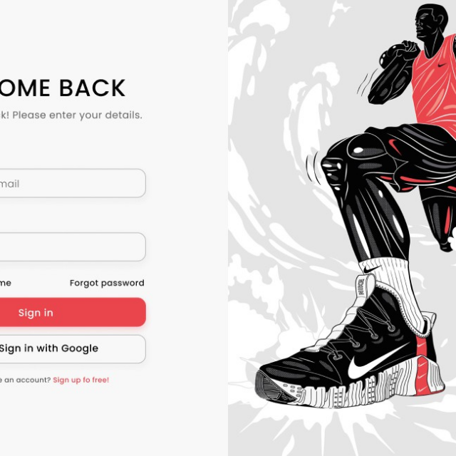 Login Page (Nike sneakers store)