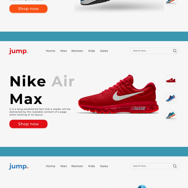 Home Page for Sneaker's E-Shop 